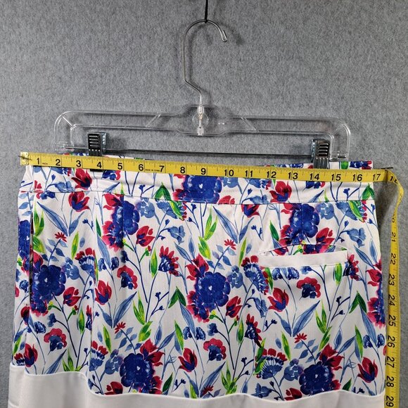 PGA Tour Womens XL Golf Skort Floral Print Pockets Athleisure Colorful Stretch - Picture 3 of 10